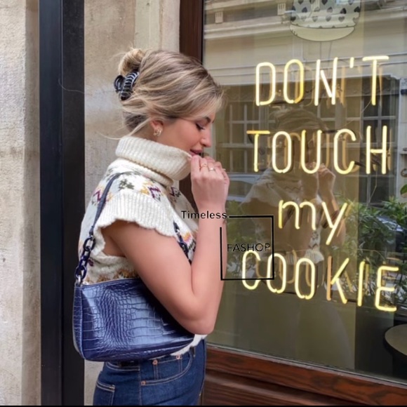 NWT ZARA Jacquard Knit Vest L Blogger’s Favorite - Picture 6 of 9